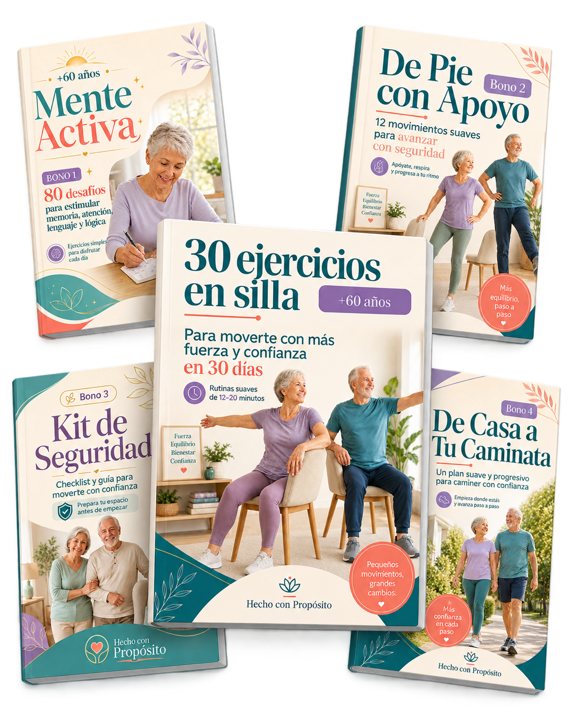 Pack completo de 30 Ejercicios en Silla +60 y sus cuatro bonos